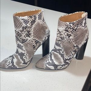 Snake Print Booties